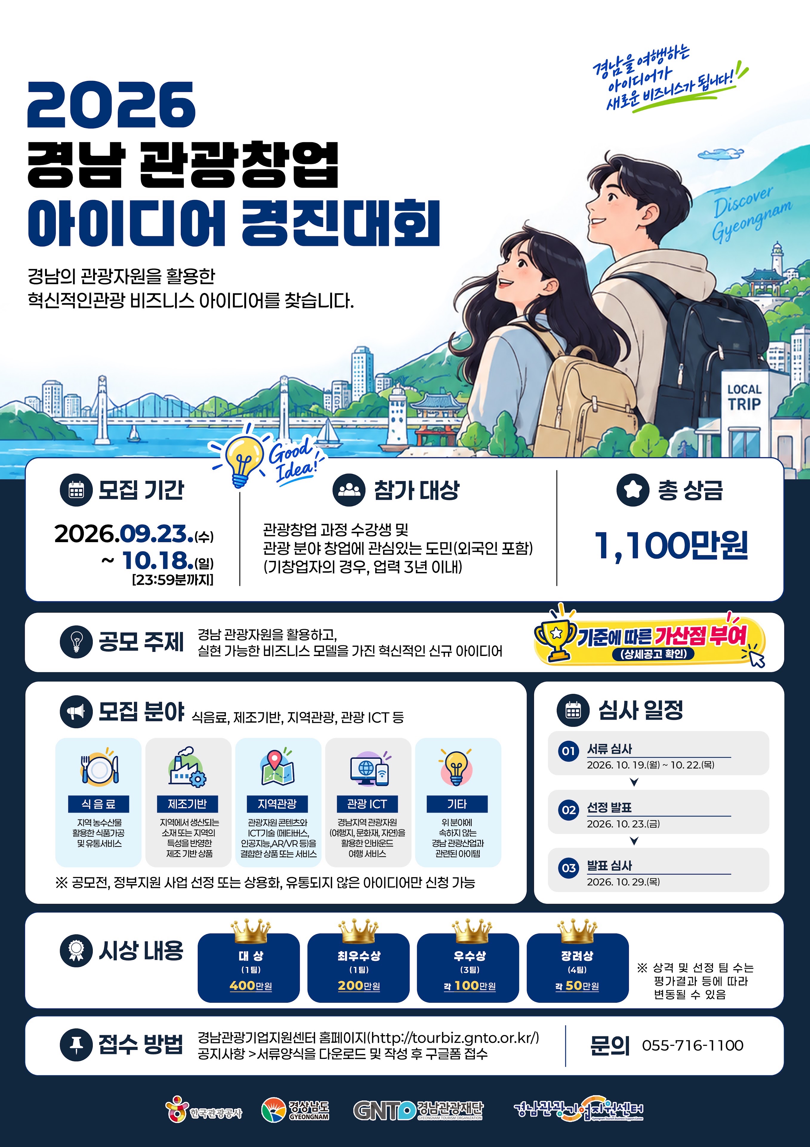 경남 관광자원으로 창업 도전하세요... ‘2026 경남 관광 창업 아이디어 경진대회’ 참가팀 모집